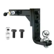 OZNALA Adjustable Height Tow Hitch Ball Towbar Drop Mount Tongue Trailer Tow Bar 4000KG