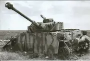 WW II - German Photo -- Knock Out Panzer Tank