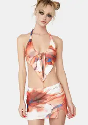 Solid Alibi Skirt Set