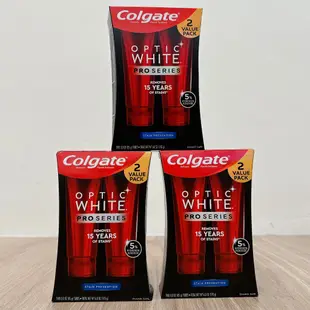 全新// 美國購入 Colgate高露潔 Optic White Pro 5%美白牙膏 兩入組 Dr.Grace 推薦