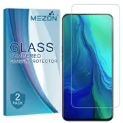 [2 Pack] OPPO Reno2 Z Tempered Glass 9H HD Crystal Clear Premium Screen Protector by MEZON – Case Friendly, Shock Absorption (Reno2 Z, 9H)