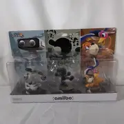 NEW Super Smash Bros. Retro 3-Pack amiibo R.O.B., Mr. Game & Watch & Duck Hunt