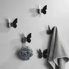 Gold/Silver/Black Butterfly Wall Hooks Three-dimensional Key Holder Rack Coats