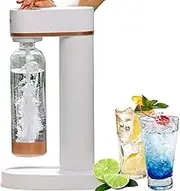 Sparkling Water Maker, Sparkling Water Machine with 0.6L Gas Cylinder and 1L Water Bottle, Fully Automatic Pressure Relief and No Need to Plug in, Soda Maker, Fizzy Water Maker for Kitchen, Bar