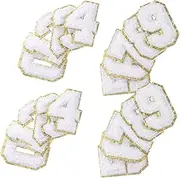 DOITOOL 20pcs Decorative Number Patches Polyester Appliques for Clothing Coats and Bag Embellishment
