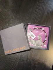 Alex And Ani Bangle Bracelet Adjustable Purple Fortune’s Favor Gift New In Box