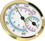 MOBUTOFU 57mm Mini Thermohygrometer Auto Calibration Wall-Mounted Humidity Temperature Gauge for Living Room Office Kitchen