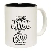 Know Html And Css Mug Cup