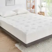 LINENOVA Coral Fleece Mattress Topper 1000GSM Breathable Comfy Underlay For Winter 5cm Thick
