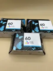 3 Pack Genuine HP 60 Color Ink Cartridge Exp 04/2023 New Sealed