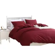 Ultra Soft 2000TC Quilt Doona Duvet Cover Set Single/Double/Queen/SK Burgundy