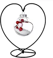 SGrace Ornament Display Stand Holder Home Wedding Decoration Rack for Hanging Glass Globe Air Plant Flower Pot Stand Iron Pothook Stand Terrarium Witch Ball (1, Big Heart)