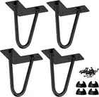 4 inch / 10cm Hairpin Table Legs, 4PCS Mid-Century Modern DIY Metal Furniture