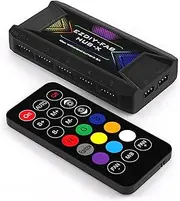 EZDIY-FAB Fan hub X EZDIY-FAB 6PIN SATA and 5V 3PIN Adressable RGB Hub with 21-Key Remote Control