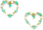 [JewelryWeb] 14k Yellow Gold December Blue CZ Simulated Diamond Love Heart Screw Back Earrings 9x10mm Stud Earring for Women