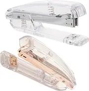 SEWACC 2pcs Mini Stapler Set Desk Stapler Punch Remover for Home School Study