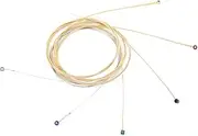 Guitar String Replacement, Stable Soft Touch Alloy Wound Strings Rustproof Paint 6Pcs for Acoustic Guitars