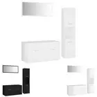 Bathroom Furniture Set Mirror Cupboard Chipboard Multi Colours/Sizes vidaXL
