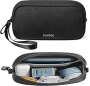 tomtoc Cable Organiser Bag Travel Pouch Water Resistant Accessory Bag Cord Organiser for Essentials, Tech Pouch Accessories Carry Storage for Power Bank, Charger, Airpods, USB, Pocket 3, Daily Items