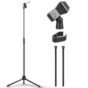 Pyle Tripod Microphone Stand - Height Adjustable Mic Stand for Floor