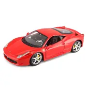 Bburago 1:24 Scale Race & Play 458 Italia Red Diecast Model Car Red