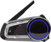 Motorcycle Bluetooth Headset with Music Sharing,4 Riders 1500M Helmet Black