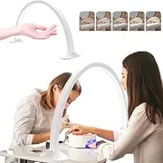 29inch Half Moon Light for Nail Desk, Sensing Dimmable Led Table Lamp, Super Bright Desktop Nail Table Lamp,Adjustable Brightness, Upgrade Arch Light for Nail Techs,Lash Extension, Tattoo,White