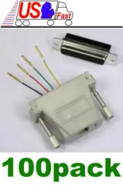 Lot100pack DB25-pin Female~RJ-11 4wire 6P4C Jack Modular Adapter Aux/Data/Phone