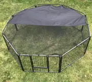 60 cm Heavy Duty Pet Dog Puppy Cat Rabbit Exercise Playpen Fence With Cover