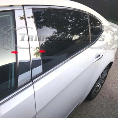 fit:2014-2016 Kia Cadenza 4Pc Chrome Pillar Post Stainless Steel Trim Door Cover (for: Kia)