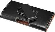 [DFV mobile] Executive Holster Leather Case Belt Clip Rotary 360º Magnetic Closure for Nokia C31 (2022) - Black