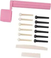 ERINGOGO 1 Set Guitar String Winder Bridge Pins Saddle Nut Kit Assorted Color Guitar Accessories for Replacement and Maintenance Random Color