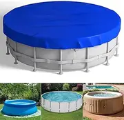 Evoio 12Ft Round Pool Cover for Above Ground Inground Pools, Swimming Pool Cover Protector with Drawstring, Waterproof & Dustproof Cover for 6 8 10 12 15 Foot Hot Tub SPA Metal Frame Inflatable Pools