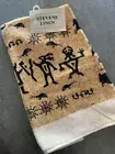 Vintage Stevens Linen Cave Drawings Terry Towel Tea Towel BNWT