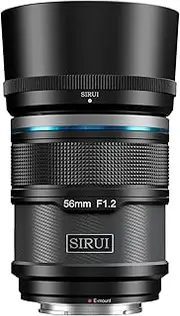 SIRUI Sniper 56mm Autofocus Lens, F1.2 Wide Angle APS-C Camera Lens for A5 A6 A7 FX A9 ZV-E Series (E Mount, Black)