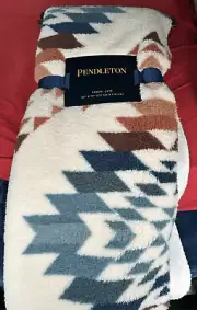 NWT Pendleton Peak Canyon Sherpa Throw Multicolor Fleece Blanket Southwest Aztec