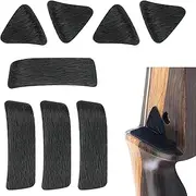 [Cosmos] 4 Sets Archery Arrow Rests Sticker Pads Traditional Leather Arrow Shelf Silent Plate Arrow Rest Anti-Slip Pad for Archery Training Hunting Recurve Bow Longbow