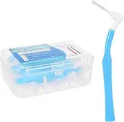 15+10PCS L-Shaped Interdental Brush Set Replaceable Brush Head with Cap Dental Floss Picks with Storage Box Plaque Remover Teeth Cleaning Brush Tooth Gap Cleaner for Orthodontic Care and Oral Hygiene