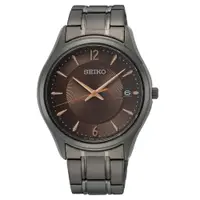 在飛比找PChome24h購物優惠-SEIKO 經典黑鋼藍寶石鏡面腕錶6N52-00D0U(SU