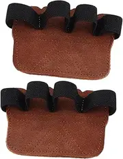 HONMEET Weightlifting Hand Grips Training Gloves Lifting Grips Gloves Hand Grips for Strength Training Leather Grip Pads Weight Lifting Grip Accessories Gym Hand Grips Brown
