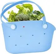 Rubber Tote Bag,Travel Beach Bag Waterproof Tote | Fashion Accessories Sandproof Washable for Outdoor, Pool, Boat, Groceries, Sports