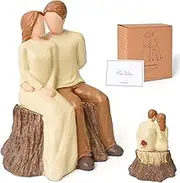DUMING-IN Romantic Couple Figurines Gift, Gifts Anniversary for Couple, Couple Sculpted Hand-Painted Figure, Wedding Gifts for Valentine's Day, Anniversary, Christmas