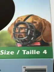 Baskerville Ultra Dog No Bite Muzzle Comfortable Soft Plastic Mesh Black Sz 4