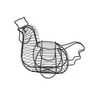 Metal Chicken Egg Basket Wire Fruit Egg Basket for Dining Table