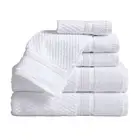 100 Cotton Waffle Textured 6Piece Towel Set| Super Soft Quick Dry Bath Towels |