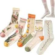 [LOITHGU] Womens Crystal Glass Sheer Socks, Lettuce Trim Turn-Cuff High Ankle Sock, Ultra Thin Crew Dress Sock