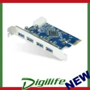 Astrotek 4x Ports USB 3.0 PCIe PCI Express Add-on Card Adapter 5Gbps Windows