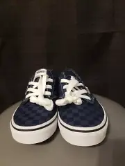 Vans blue checker sneakers boys 5/womens 7 NIB