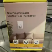 Manual Electric Baseboard Heater Thermostat for Home - 120V Only