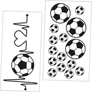 2 Sets Wall Decor Sports Stickers Adhesive Football Poster Removable Football Window Stickers Soccer Soccer Decor Yellow Room Wallpaper Wall Decals Living Room PVC Black